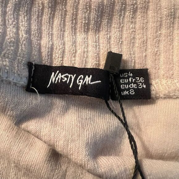 NWT! Nasty gal ribbed 2 piece towel set in stone - Picture 3 of 12